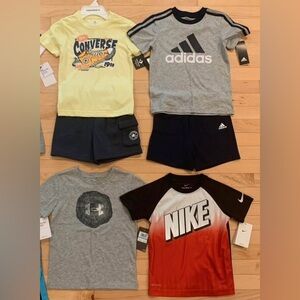 New Little Boys Size 5 Athletic Clothes Bundle - Nike Adidas Converse UA outfits